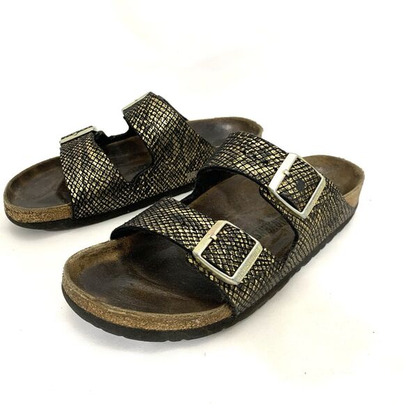 BIRKENSTOCK Arizona Birko-Flor Shiny Python Sandals Women’s Size 40 (US 9-9.5) - Picture 6 of 16